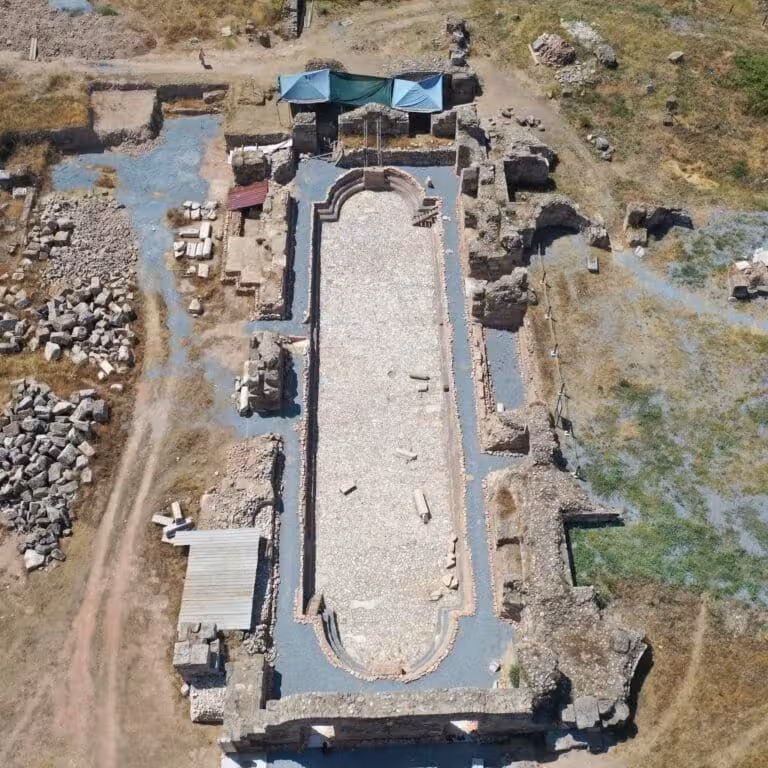 The Remains Of A Massive Roman Natatio Uncovered At Tralleis, Turkey.