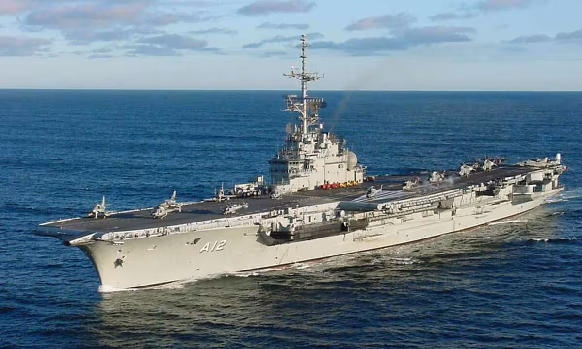 The Brazilian Navy Shows Aircraft Carrier São Paulo In The Atlantic Ocean