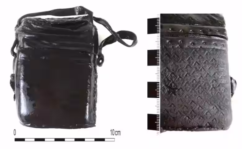 A Remarkably Preserved Medieval Leather Pouch Discovered In An Ancient Latrine.