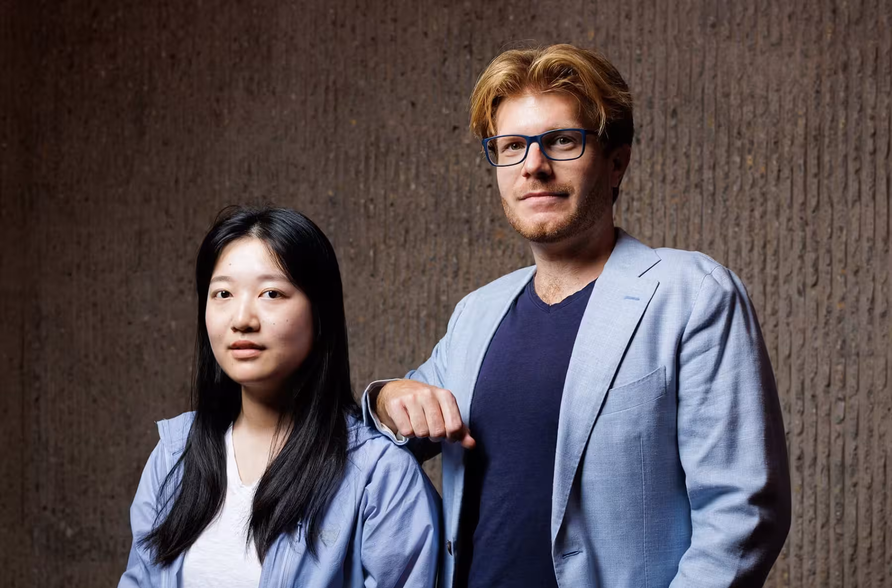 Danyi Zhang, left, and Tamas Vami from UC Santa Barbara.