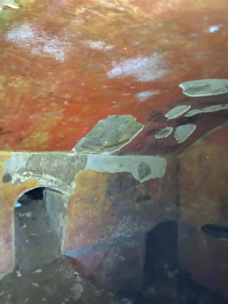 A Frescoed Chamber Inside The Domus Liceo Cavour, Featuring Preserved Wall Paintings And Vaulted Ceilings.