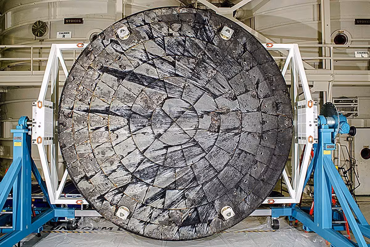 A Spacecraft Heat Shield After Extreme Heat Testing.