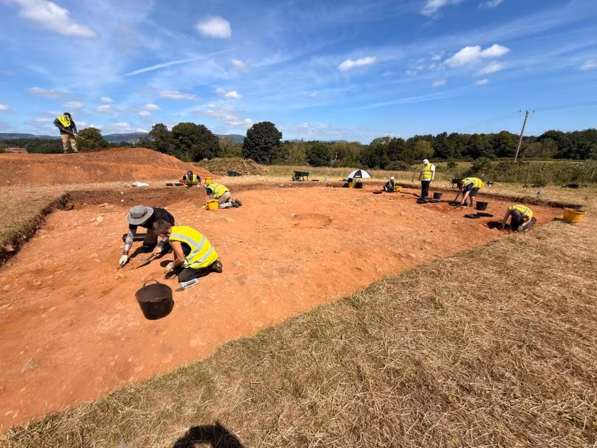 Excavation Underway At The Newly Discovered Prehistoric Stone Circle.