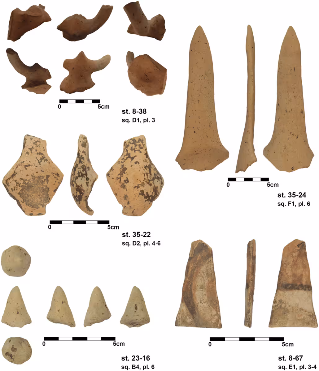 Pottery Finds From The Internal Part Of The Mega Structure.