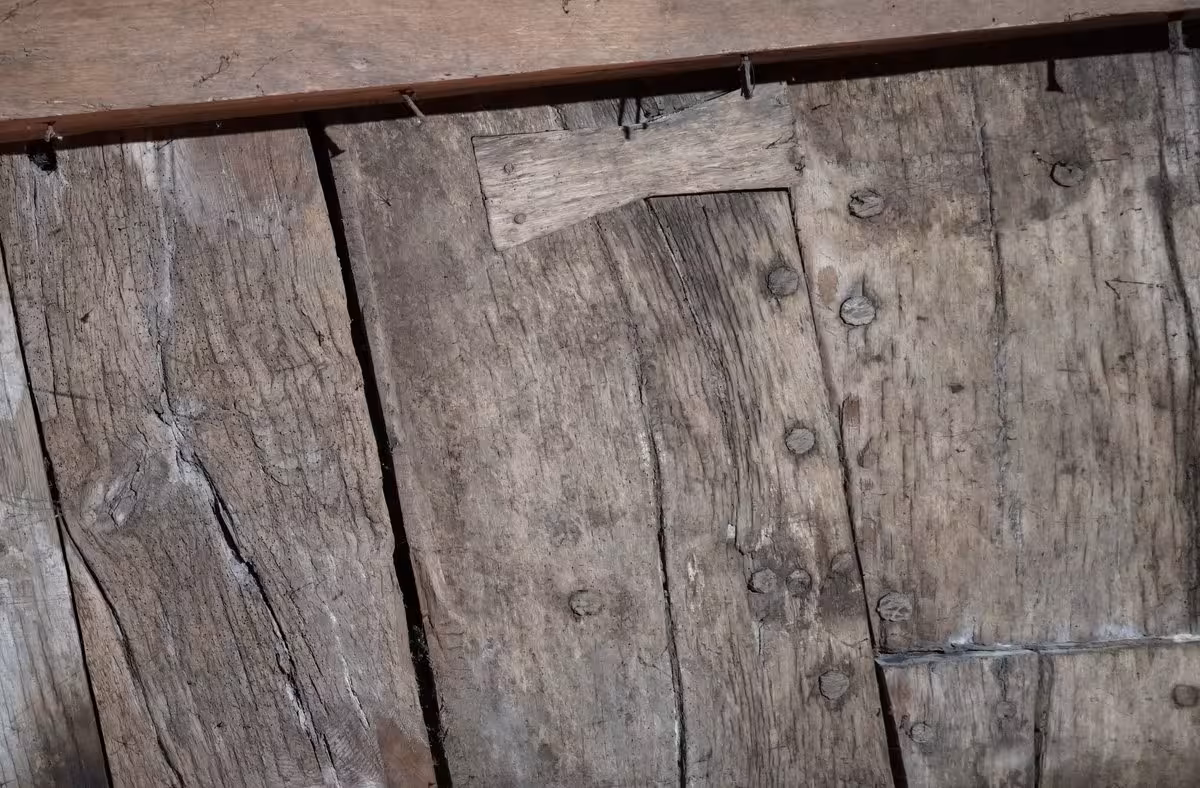 Original Ship Timbers Discovered Inside A 13th Century Structure.