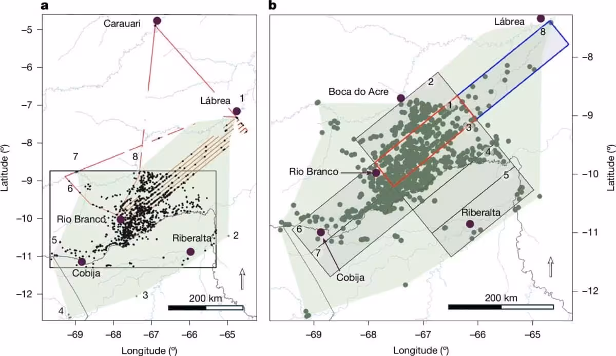 Distribution Area Of The Aquiry Sites