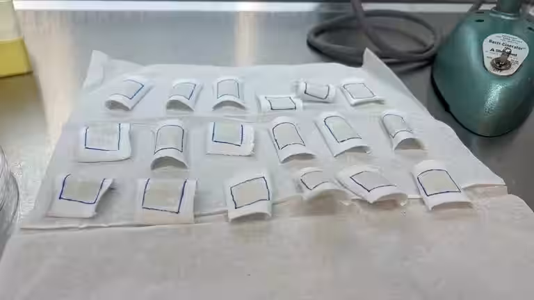 Fabric Samples Prepared With Skin Bacteria To Evaluate The Plasma Treatment.