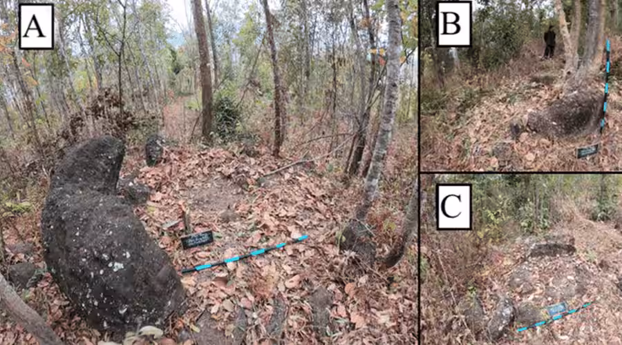 The Layout Of Site 75 Before Excavation Was Group 1 Contained Jar 1, While Group 2 Contained Jar 2 As Well As Jars 3 And 4.