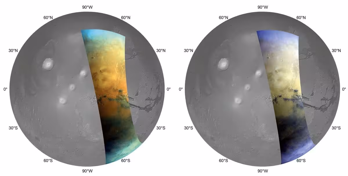 A High Altitude View Captured By Mars Express’ Hrsc Camera, Representing The Type Of Imagery Used To Build The Planet’s Global Color Mosaic.