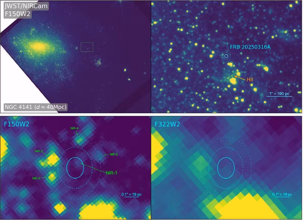 James Webb Space Telescope Observations Of Frb 20250316a In The Galaxy Ngc 4141.