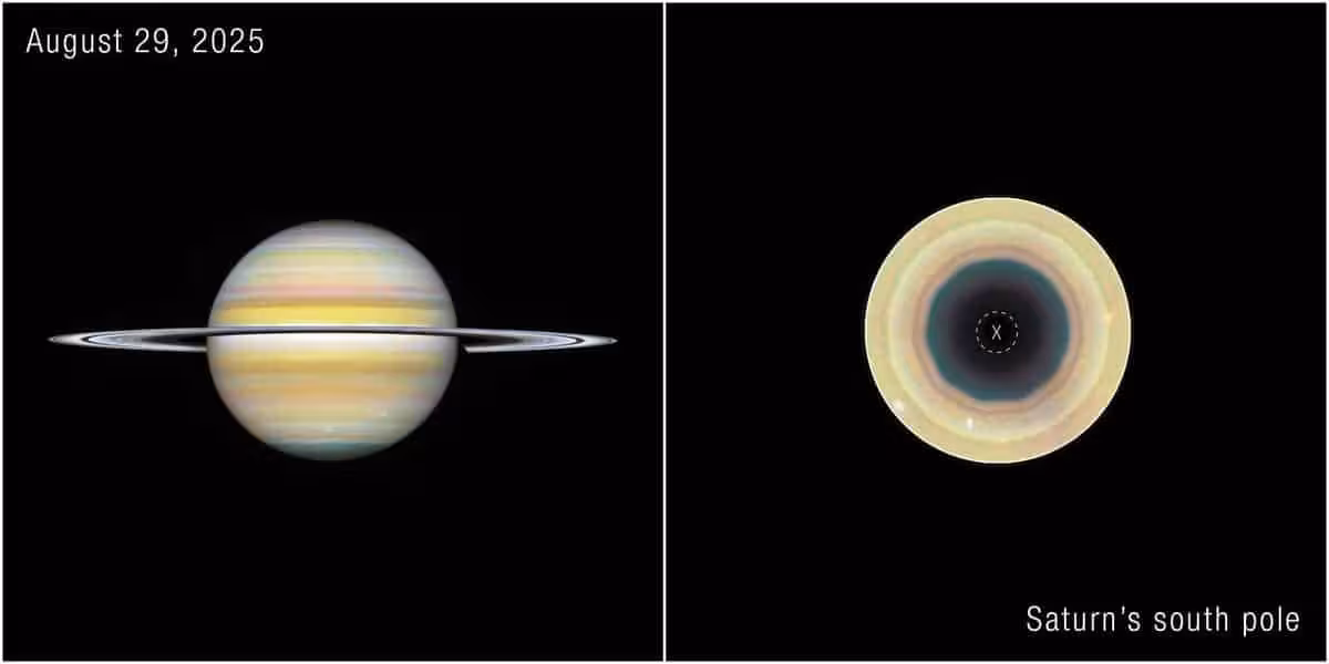 A Decagon Shaped Feature In Saturn’s Southern Atmosphere
