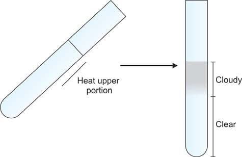 Principle of heat test for proteins