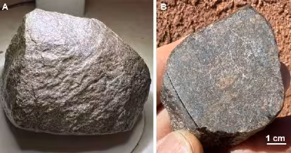 The Martian Meteorite Teghaza 001 Shown From Two Different Angles.