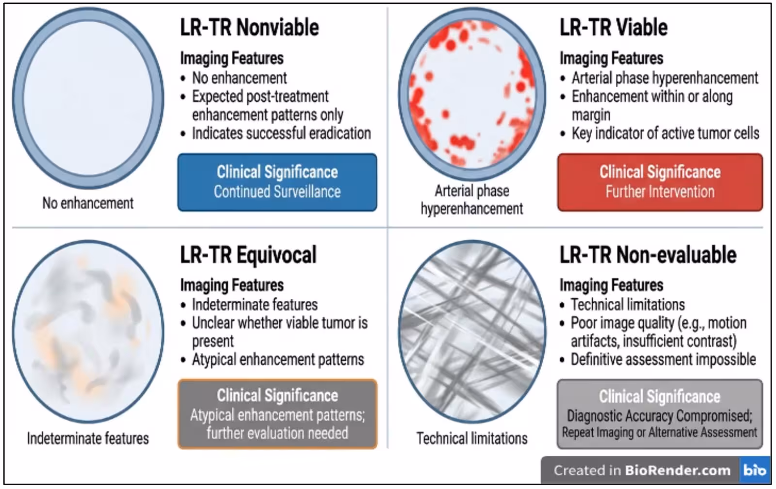 Figure 2: LI-RADS Treatment Response (LR-TR) classification categories.