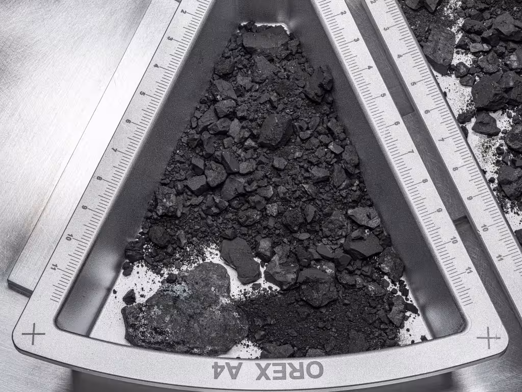 Half a gram of this material was sent to ETH: a sample from the asteroid Bennu.