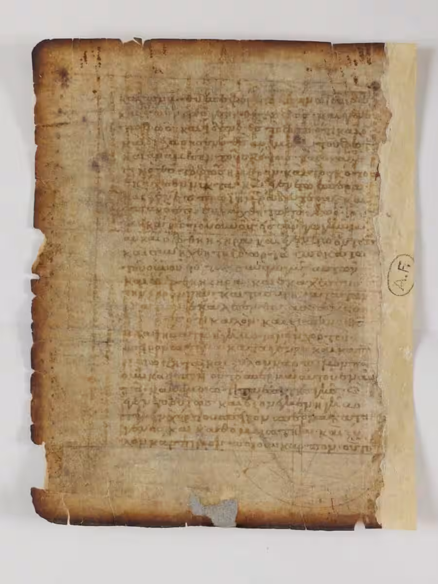 The Page Contains Greek Prayers Layered Over Hidden Mathematical Text By Archimedes.