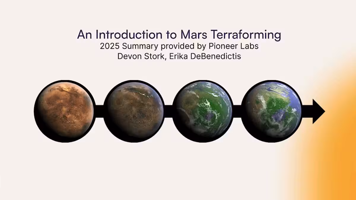 Concept Illustration Of A Proposed Mars Terraforming Roadmap.