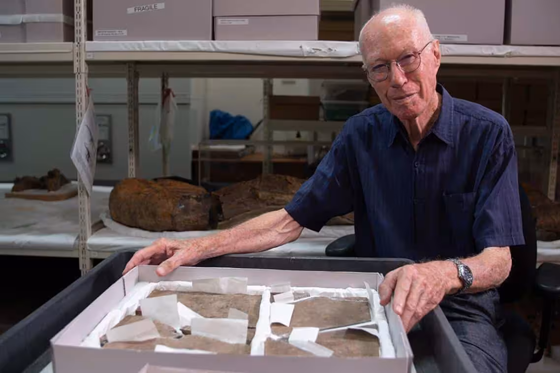 Professor Bruce Runnegar Reunited With The Fossil He Found Nearly 70 Years Ago