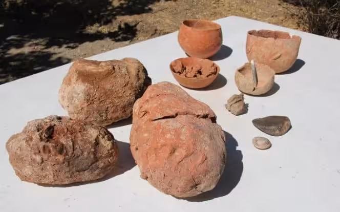 Ancient Ceramic Vessels And Clay Materials Uncovered At The Ulucak Mound In Turkey