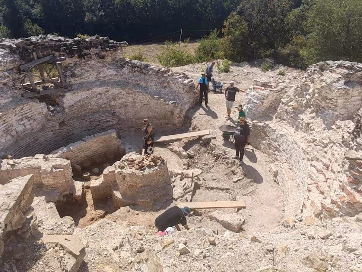 Excavation Work Reveals The Remains Of The Private Bathing Complex Built