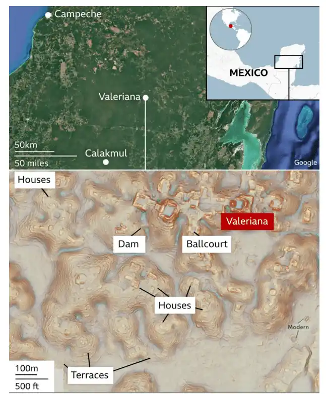 Lidar Imagery Reveals The Layout Of Valeriana