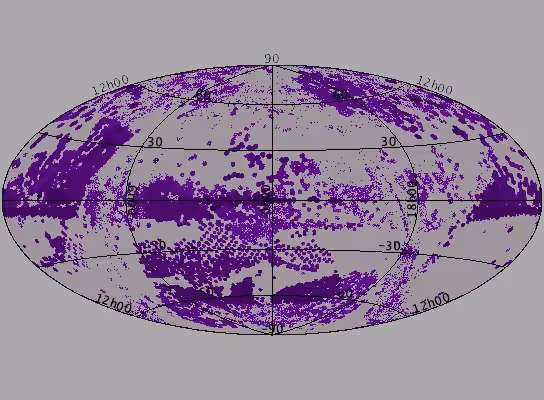 Sky Map Of Objects Studied By The Black Hole Mapper (bhm) Program.