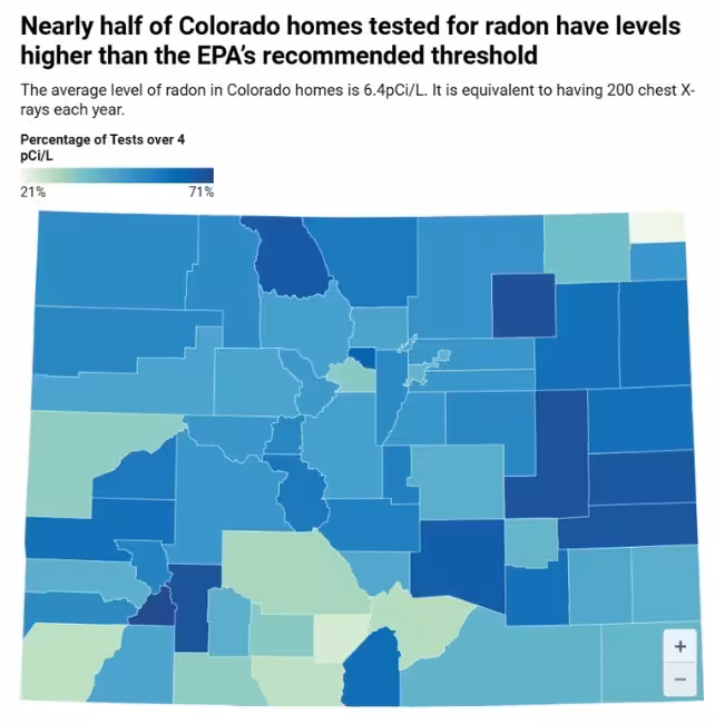 colorado radon exposure map