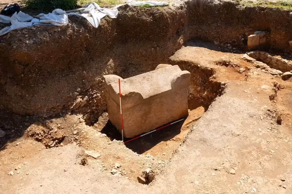 A Sealed Roman Sarcophagus Unearthed In Croatia