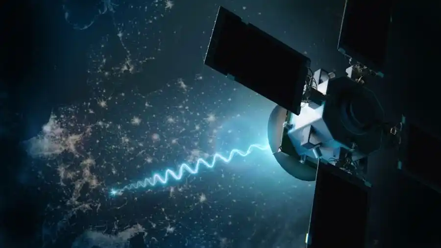 Artist’s Concept Of The Polylingual Experimental Terminal (pext) Communicating Directly With Earth.