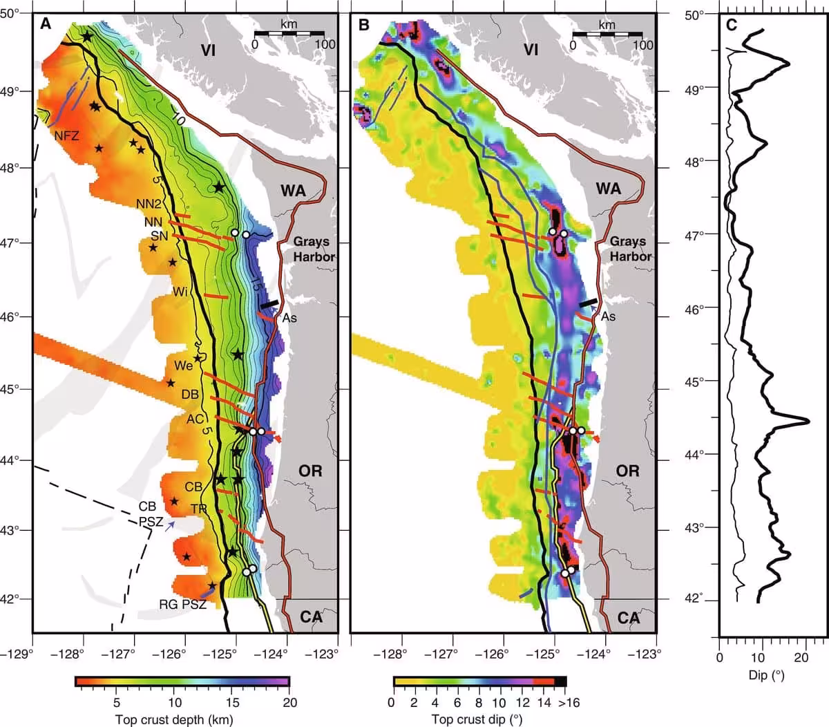 Seismic Models Reveal The Depth And Geometry Of The Crust Beneath The Cascadia Subduction Zone