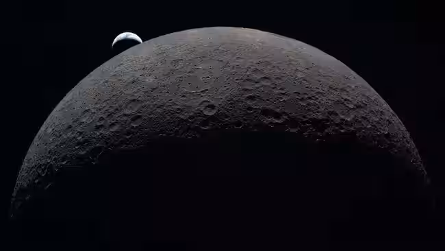 Artemis 2 Crew Photographed Earth Setting Along The Moon’s Horizon, April 6, 2026.