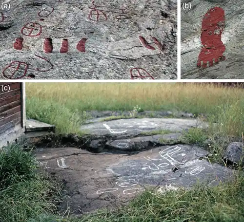 Examples Of Bronze Age Podomorphs Carved Into Scandinavian Bedrock.