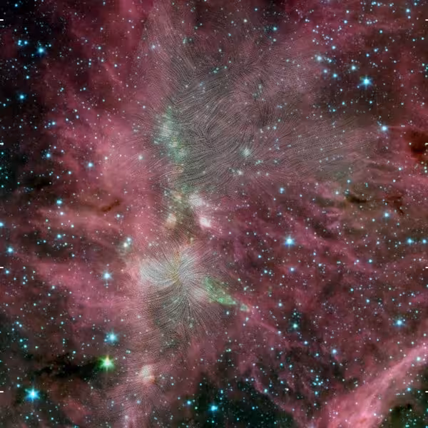 Magnetic Field Structures From Sofia Shown Across The Dr21 Region.