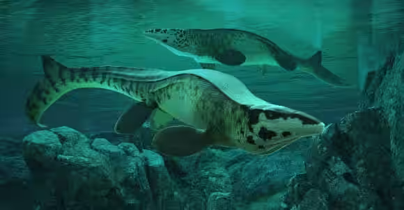 Life Reconstruction Of Tylosaurus Rex In Cretaceous North America