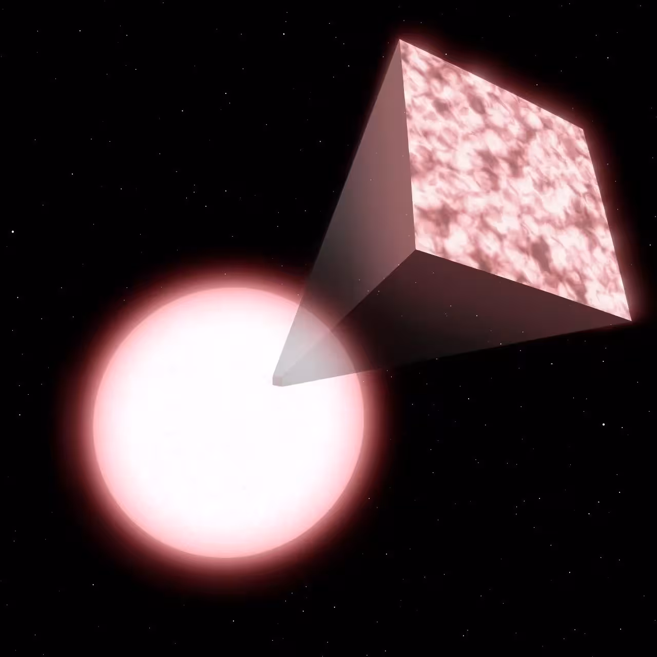 The cool white dwarf WDJ0902+2010 has a deep convection zone within its helium dominated outer envelope. The convection zone has reached the white dwarf core, lifting interior carbon to the surface, and forming carbon molecules. These C2 molecules strongly absorb light across the optical range, including blue, green, and yellow wavelengths, resulting in WDJ0902+2010 appearing pink to the human eye.