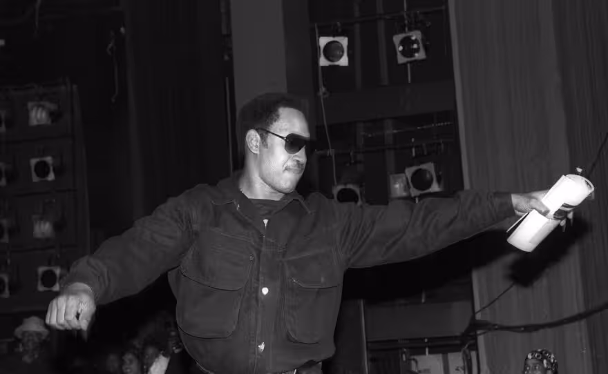 DJ Kool Herc appears at The Source Awards held at the Paramount Theater at Madison Square Garden on April 25, 1994 in New York City.