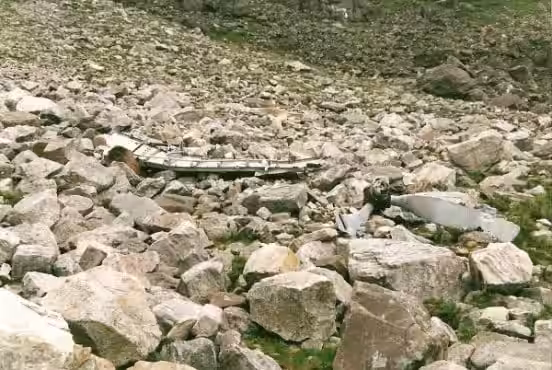 One Of The Four Propellers Lies On The Screes Below The Triple Buttress Where The Aircraft Crashed
