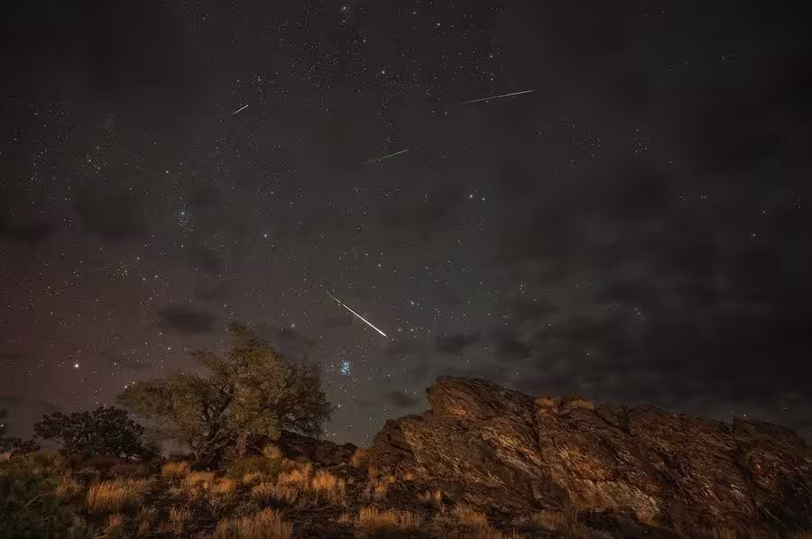 The Perseid Meteor Shower At Its Peak.