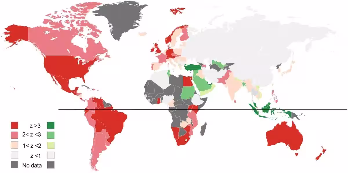 Country Level Sex Search Increases Around Christmas Week In Red And Eid Al Fitr Week In Green