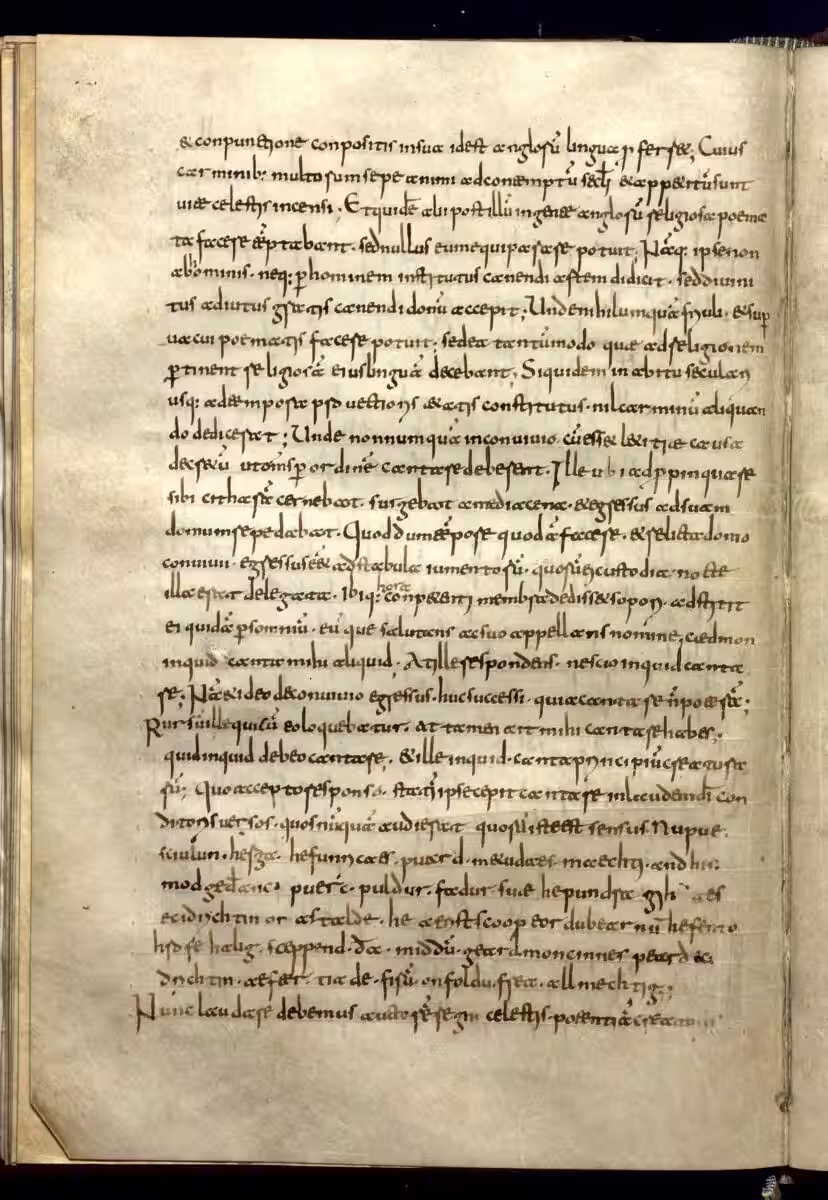 The Ninth Century Old English Manuscript With Caedmon’s Hymn
