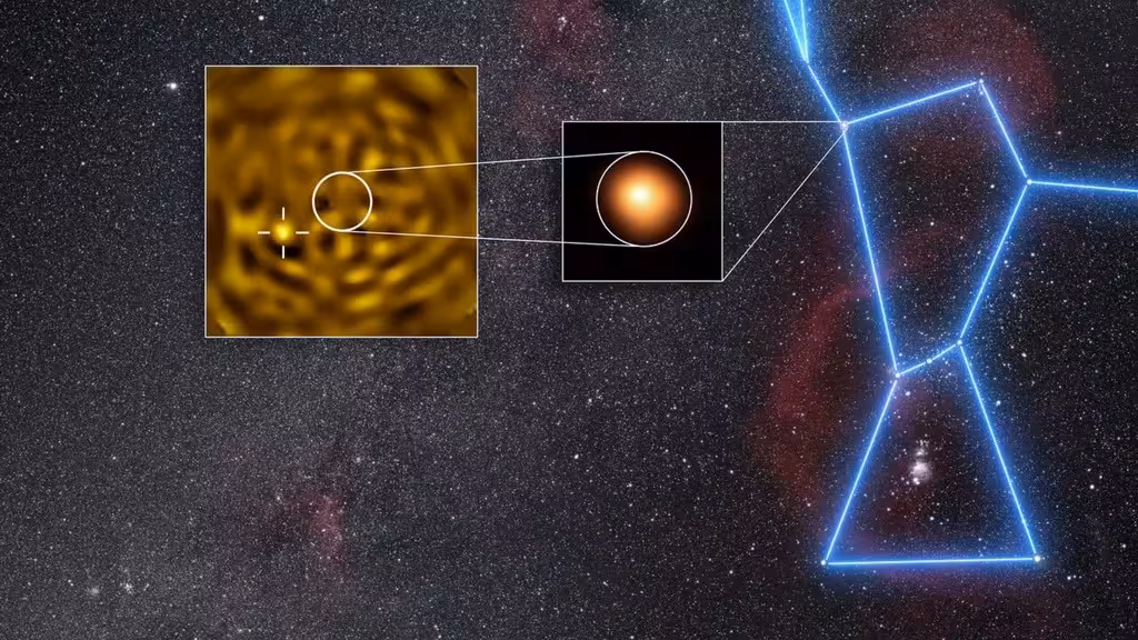 Composite Image Of Betelgeuse And Its Companion Captured With Eso’s Very Large Telescope In Chile.