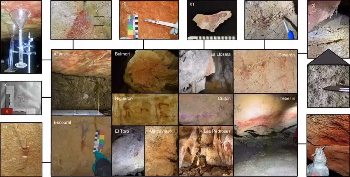 The Middle Images Show A Representative Type Of Rock Art At Each Site