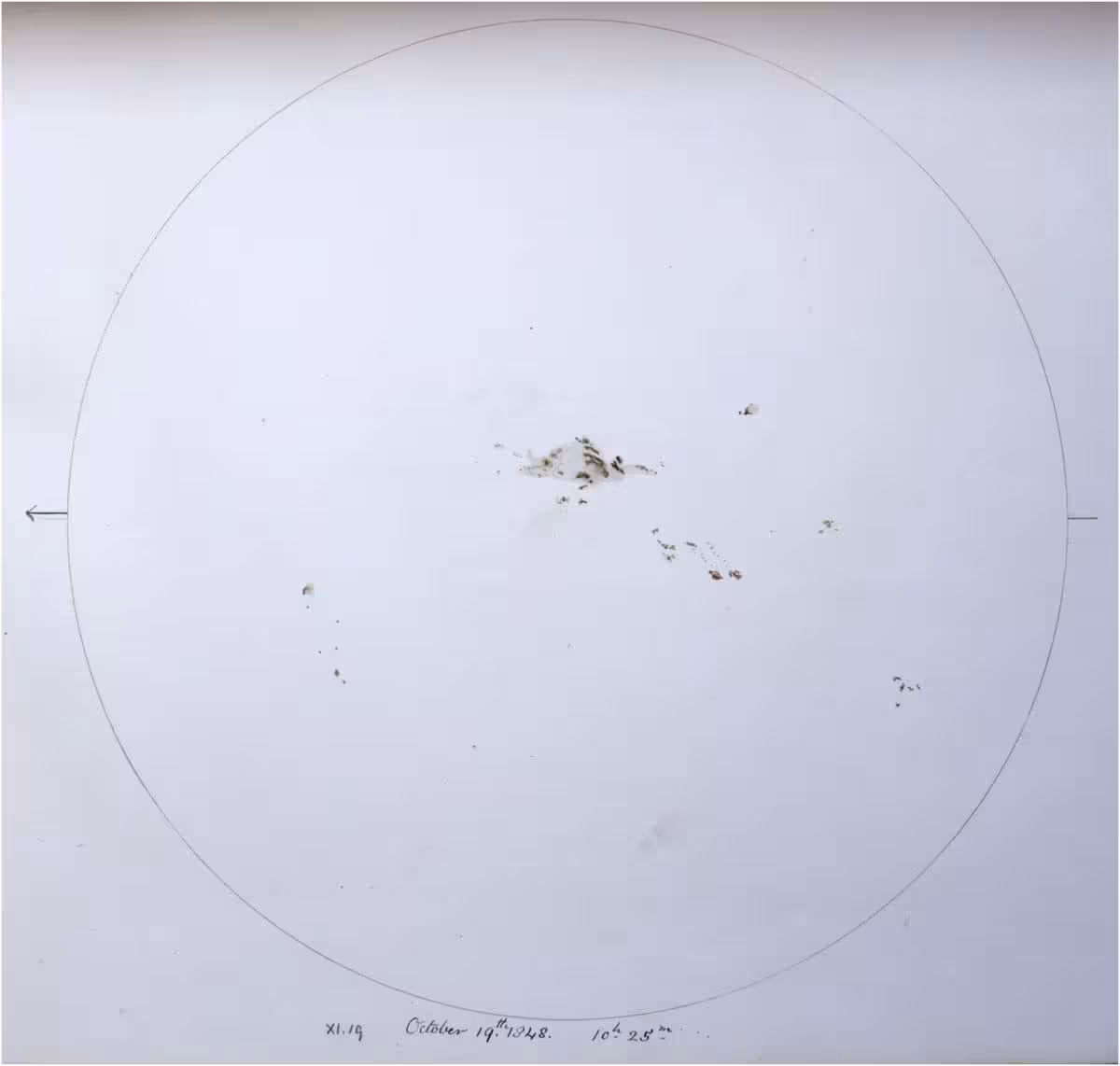 Historical Records From Temple Chevallier, Who Observed Sunspots At 1025 A.m. On October 19, 1848