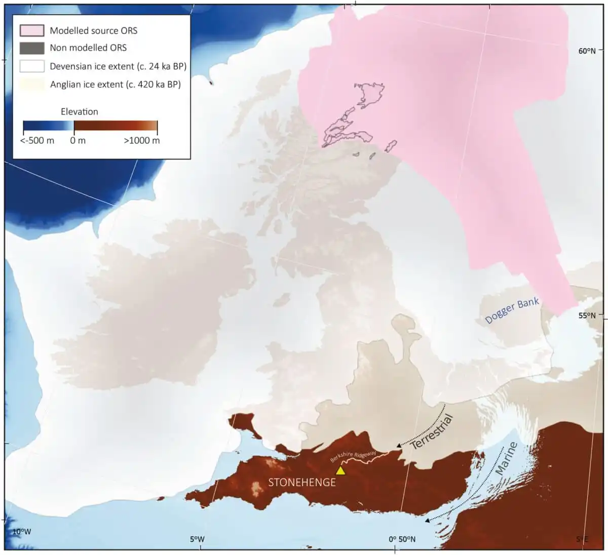 Study Map Showing The Probable Source Of Stonehenge’s Altar Stone.