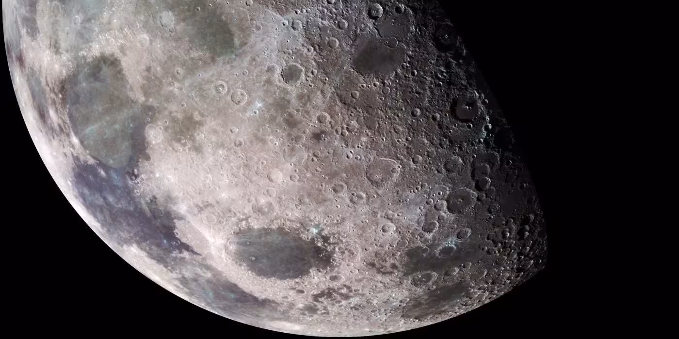Earth’s Moon (North Polar Mosaic) Taken by the Galileo spacecraft.