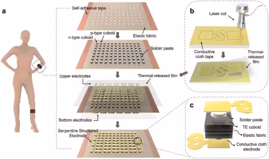 Flexible Device Converts Body Heat Into Electricity.