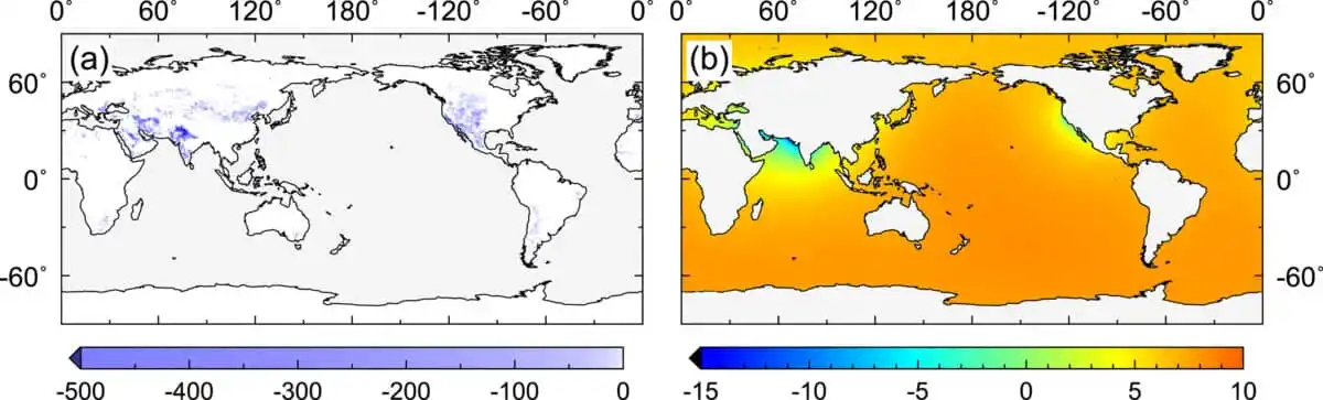 Changes In Terrestrial Groundwater Storage (a) And The Associated Sea Level Rise (b) From 1993 To 2010.