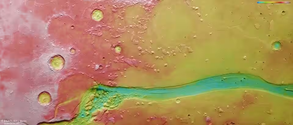 Topographic Map Of Shalbatana Vallis On Mars Article
