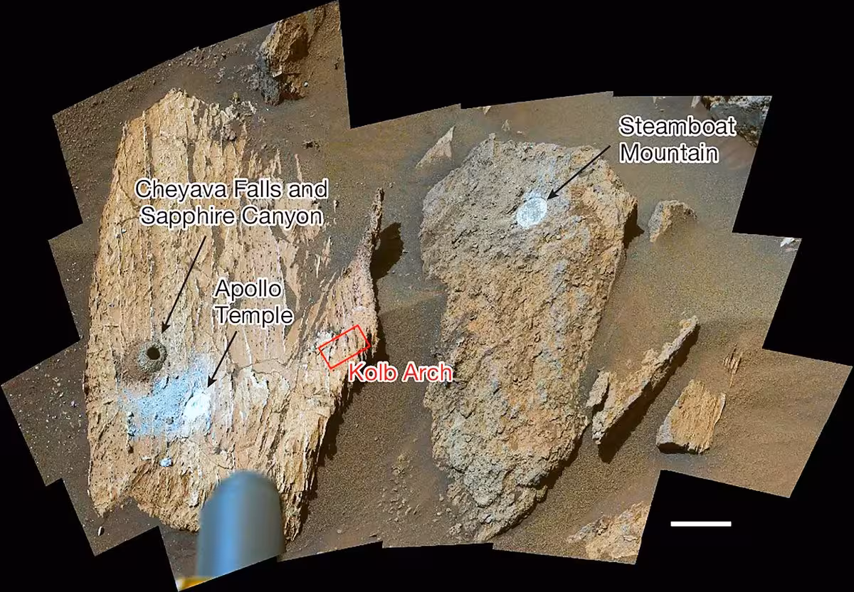 The Light Toned Layered Block Contains The Cheyava Falls Natural Surface Target