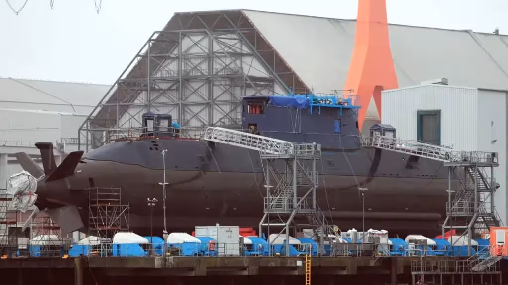 The Future Ins Drakon Pictured During Final Equipment Work At The Tkms Facility In Kiel, Germany